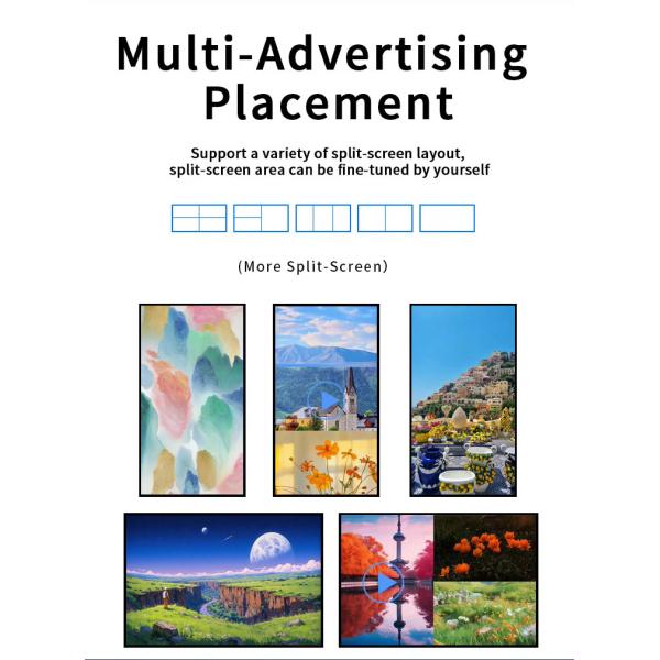 Floor Standing 55inch Totem Double Side Advertising Machine