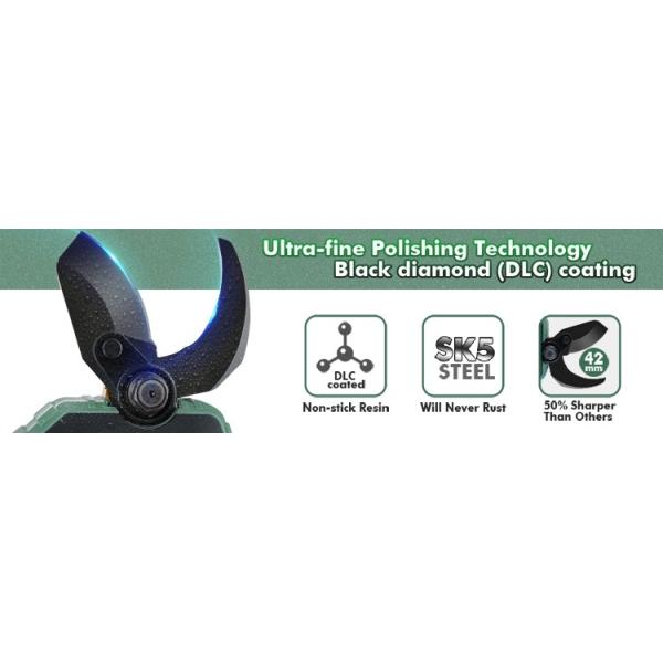 42mm Electric Pruning Shears Cordless Tree Branch Pruner 25.2V Battery Powered