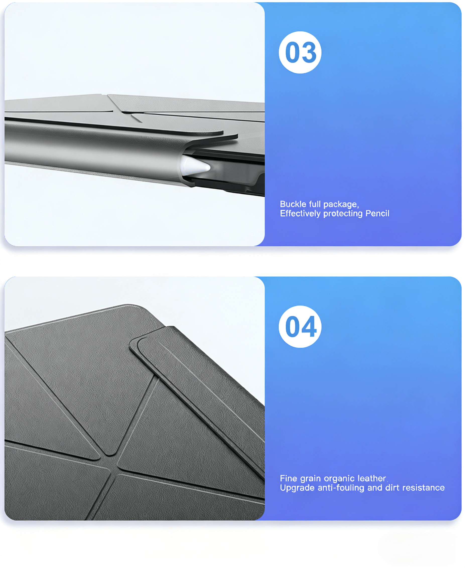 Slim Magnetic Double-sided Clip with Multi-angle Horizontal and Vertical Support Suitable for iPad IPro 13 M5/M4 OEM/ODM/Private