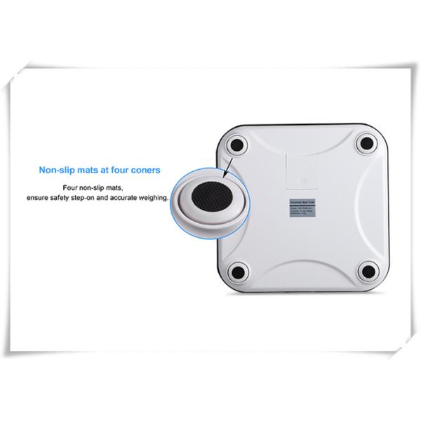 Black / White Bathroom Scale With Body Fat , High Precision Electronics Weighing Scale