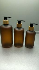 Quality 300ml 400ml 500ml PET plastic bottle boston round bottle amber frosted bottle for sale