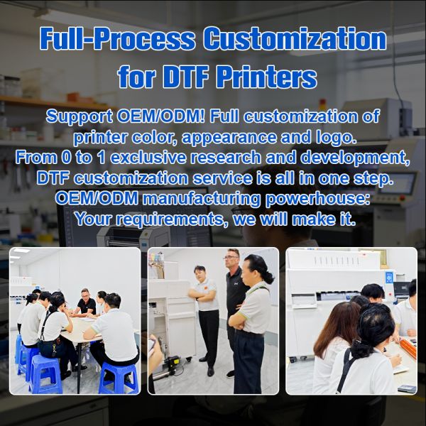 35cm DTF Printer Fast Dry Suction Platform Strong Stability Auto Cleaning System Touch Control for Custom Apparel Production