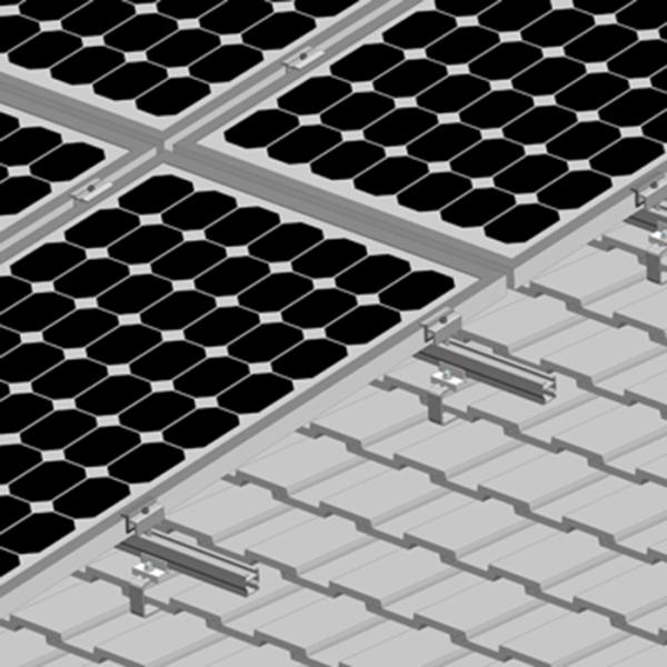 Metal Roof Mounting System Solar Panel Rooftop Support Brackets Suitable for corrugate trapezoidal metal sheets