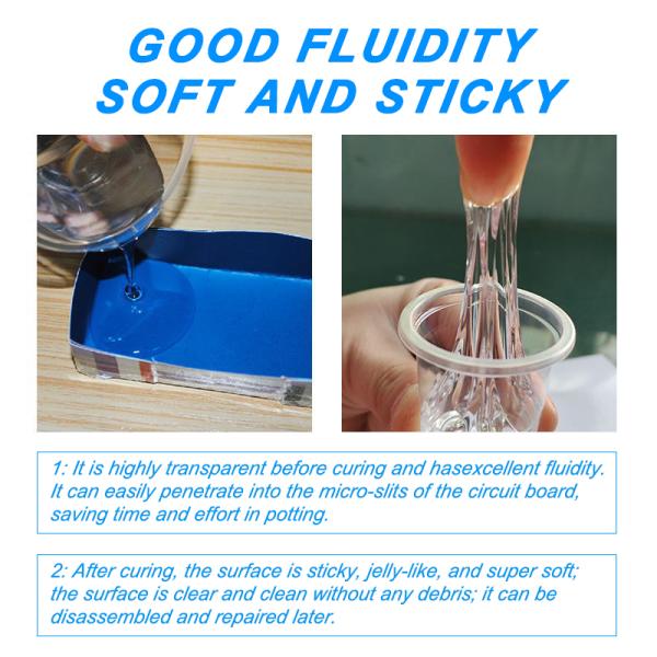 Silicone Potting Gel Industrial-Grade Electronic Encapsulation With Emperature Resistance -60-200 C And Long Operation Time