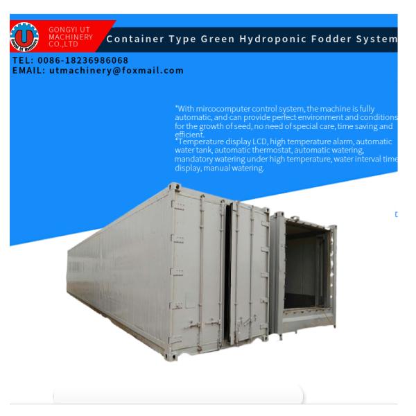 PLC Muti-Layer Container Type Hydroponic Barley Microgreen Machines for Production