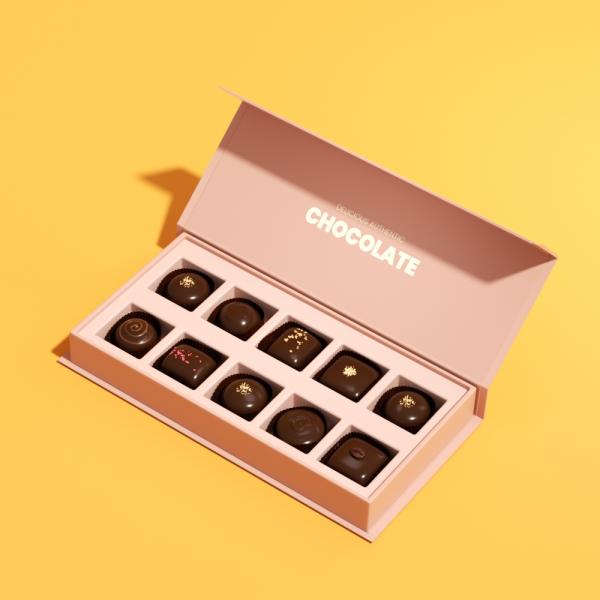 Customized Empty Wedding Chocolate Packaging Gift Boxes Recyclable Magnetic Paper with Sponge Liner Matt Lamination Handling