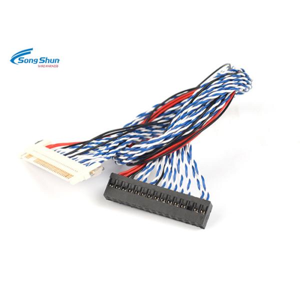 Scanner Computer LVDS Cable 30 Pin , PVC Jacket 7.0 Mm LVDS Display Cable