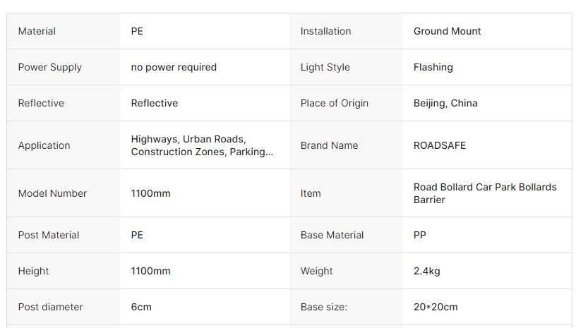 Super brightness Spring Post flexible PU warning post ideal for traffic safety and effective road delineation solutions