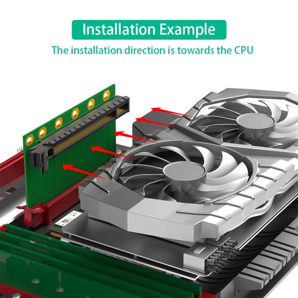 ZYX PCIe 16X 3.0 90 Degree Reverse Riser Card for 2U Server