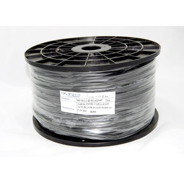 Fig 8 Shotgun Bulk CCTV Cable VR90P Solid PE Insulation With 2 Cores Power Wire