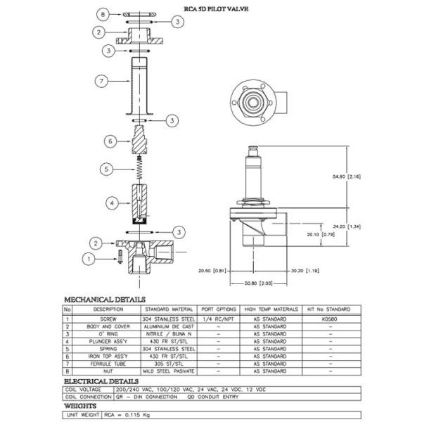 RCA5D2 Remote Pilot To Control Pulse Jet Diaphragm Valves 1/4