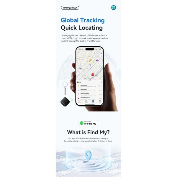 ESSAGER Apple Smart Air Tag Location Gps Tracker