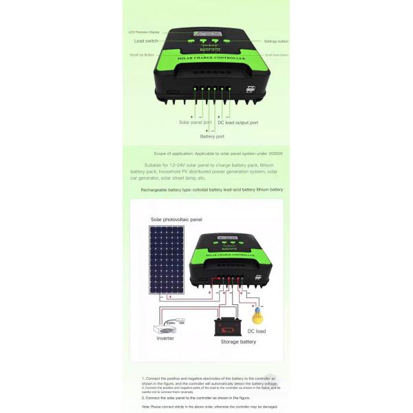50Hz Starting Voltage Sun Power Solar Panel MPPT Controller General Type 12V or 24V 600V High Frequency