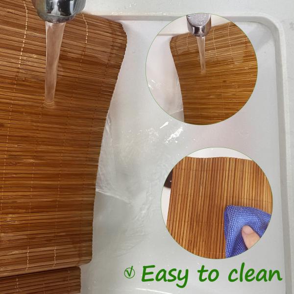 Table Coasters Kitchen Dining Stylish Bamboo Placemat Nature Bamboo Tableware Mat