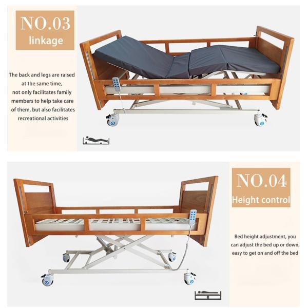 Electrically Operated Nursing Home Beds Rising Function Comfortable Homecare Hospital Beds