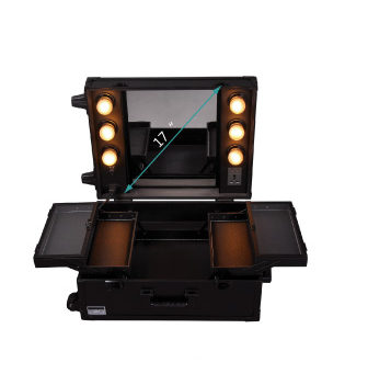 Elegant Design Aluminium Makeup Case , Travel Makeup Vanity With Lights