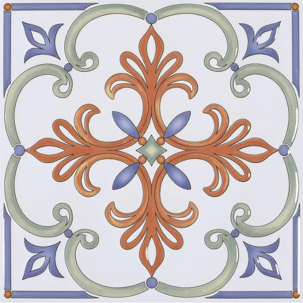 White and Red Ceramic Rustic Tile 20x20cm Non-Slip