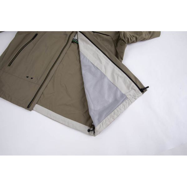 Men's ripstop hooded shell jacket back view