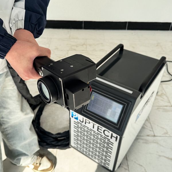 500W Pulse Laser Cleaning Machine, Handheld Portable Laser Rust Remover with Integrated Air Blowing Head, Non-Destructive Pulsed Fiber Laser Cleaner