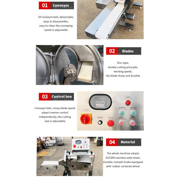 Voltage 220V Automatic Cooked Meat Cutting Machine for Beef Steak and Vegetable Fruit