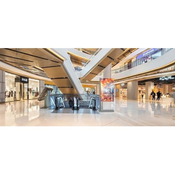 55 Inch Ultra-Thin Vertical Transparent OLED Display Stand for Premium Floor Advertising Solutions