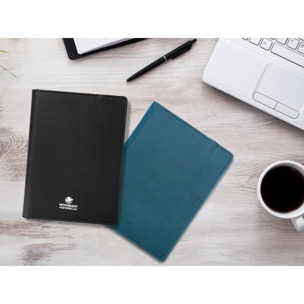 Gift Set Custom Sublimation Notebook Blank Pu Cover Diary Black Notebook With Wireless Tel Charger Logo