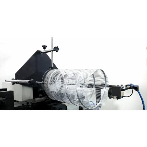 Full Auto Diamond Mesh Spiral Pipe Center Crimping Filter Making Machine