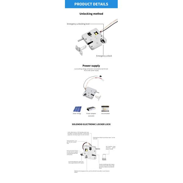 Smart lock for refrigerated vending machine factory solenoid lock for Racks Cabinets customized 5V to 24V