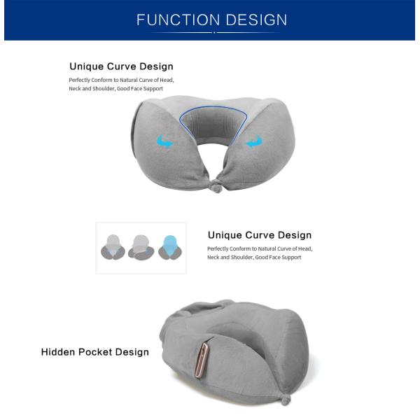 U Shape Memory Foam Pillows / U shape Neck Memory Foam with Carry bag