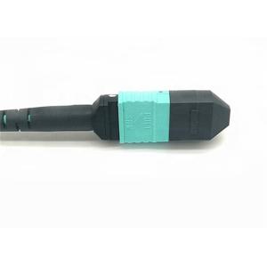 12 Cores Fiber Optic Patch Cables , MPO Multimode Patch Cable With LC Connector
