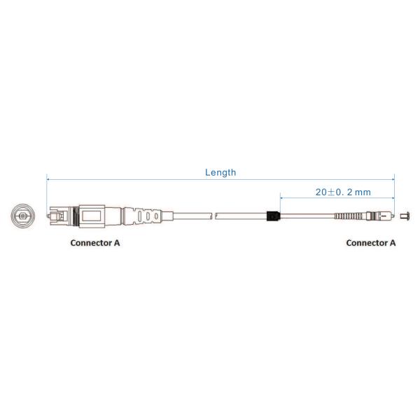 FTTA Waterproof Fiber Optic Patch Cord Simplex With OptiTap Connector Assemblies