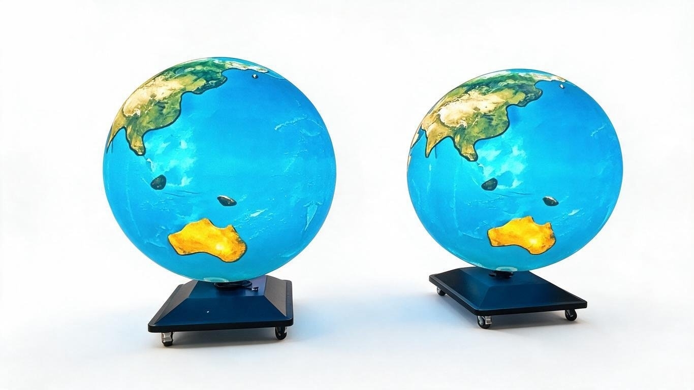 Seamless Splicing Spherical LED Screen Display Lightweight Floor Mounted