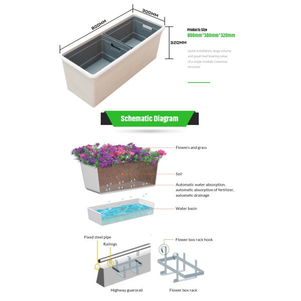 Outdoor Planting Made Hassle-Free with Self Watering Rectangular Extra Large Pot