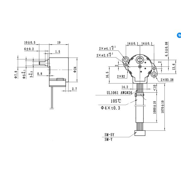 High Torque Permanent Magnet Stepper Motor Home Appliances 4 Phase Micro Stepper Motor Geared