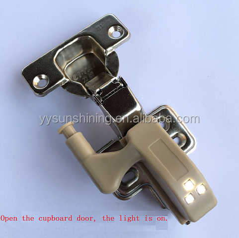 Door control switch Plastic Battery Operated LED Cabinet Hinge Light for Furniture