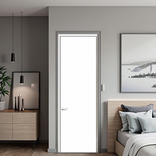 Customizable Solid Wood Apartment Door Painted Visible Invisible Hinge For Diverse Architecture