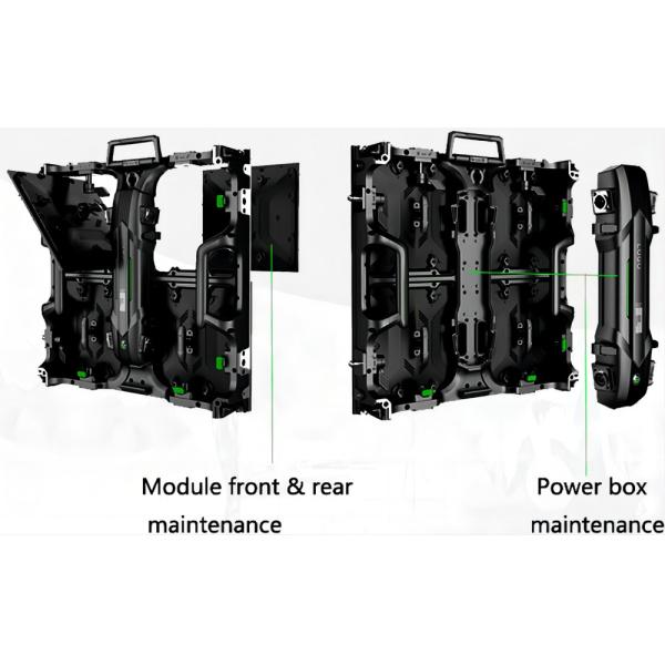 Indoor Rental LED Display Panel with Removable Power Box 3840Hz Refresh Rate