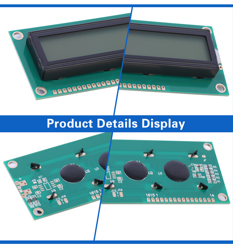 Gray Film 1602C2 Character LCD Module Display Screen 02*16 LCD Controller ST7066U Support Scheme Development