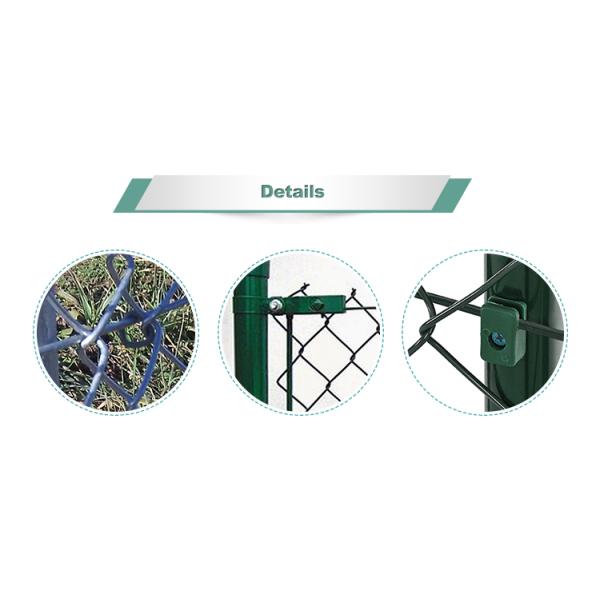 Diamond Pattern Chain Link Security Fence / Durable Hurricane Fence Panels