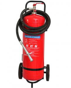 Quality Wheeled Trolley Type ABC Dry Powder Fire Extinguisher 50KG Smooth Surface Light for sale