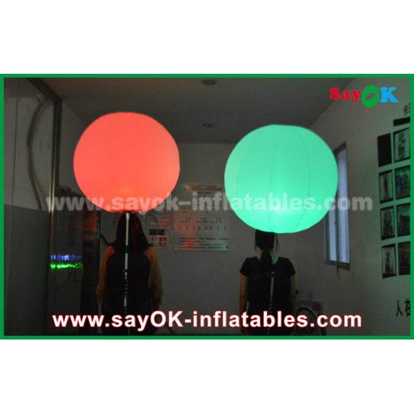 190 D Nylon Cloth Windproof LED Inflatable Ball , Promotion Inflatable LED Balloon