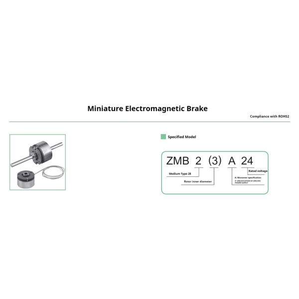 Easy Installation DC 24v Compact Miniature Electromagnetic Sensor Switch Brake Automation Actuators for Motor ZMB2