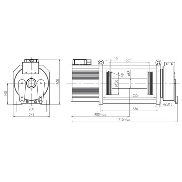 Permanent Magnet Synchronous Belt Drive Gearless Traction Machine For Elevator