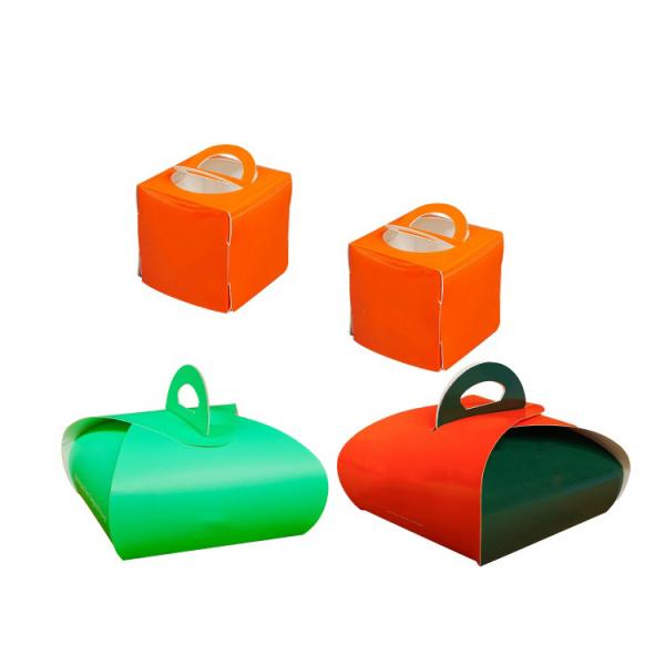 Customized logo eco-friendly foldable food grade portable cake box