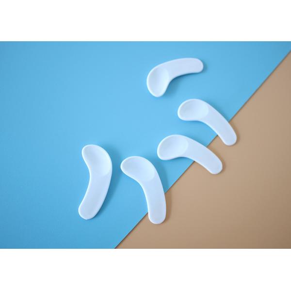 White 33.5mm Plastic Cosmetic Spoon Makeup Spatula