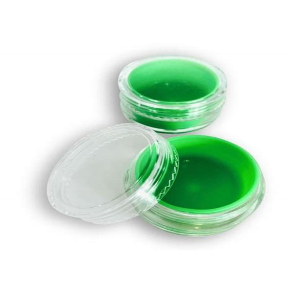 Green Silicone Concentrate Containers , 5ml Polystyrene Wax Concentrate Containers