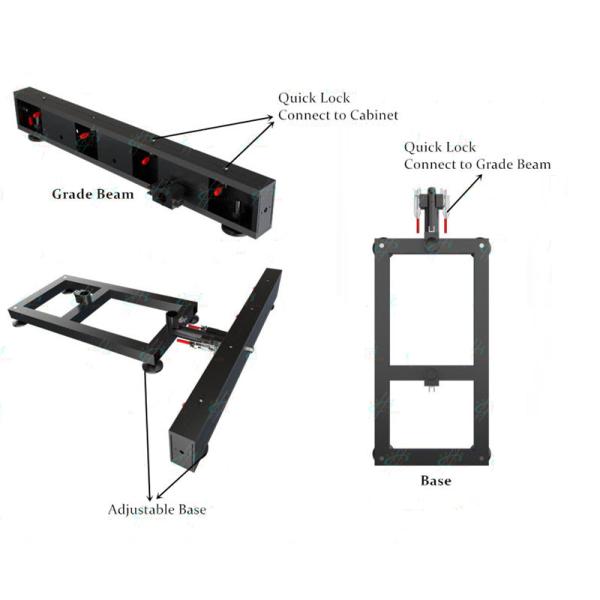 Custom Sizes Lighting Video LED Display Wall Ground Stand Support for Outdoor Events
