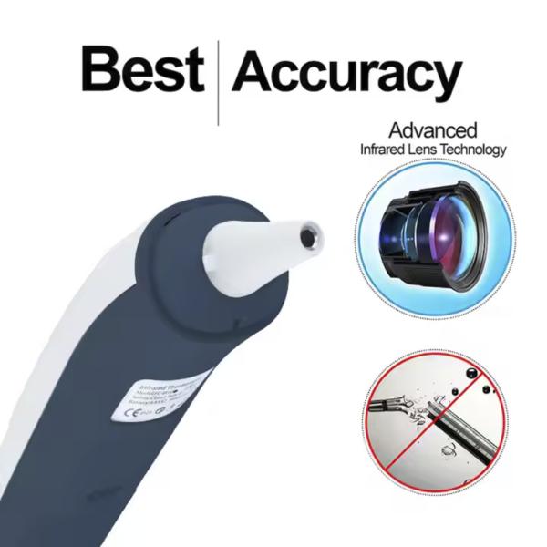 Ultra Precise Forehead Ear Thermometer With 3 Color Backlight FDA Approved