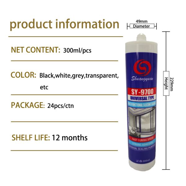 Multifunctional Fast Curing Silicone Adhesive Neutral Silicone Sealant Moisture Proof