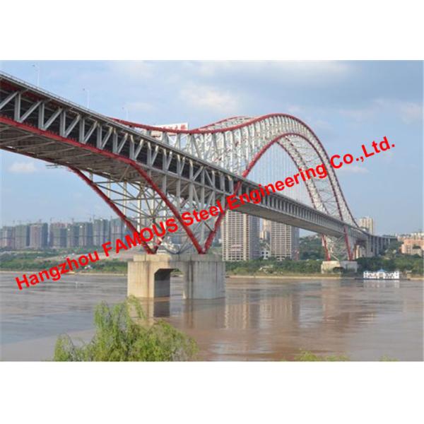 Tied Arch Steel Bridge Deck Construction With Bowstring Arch Girder